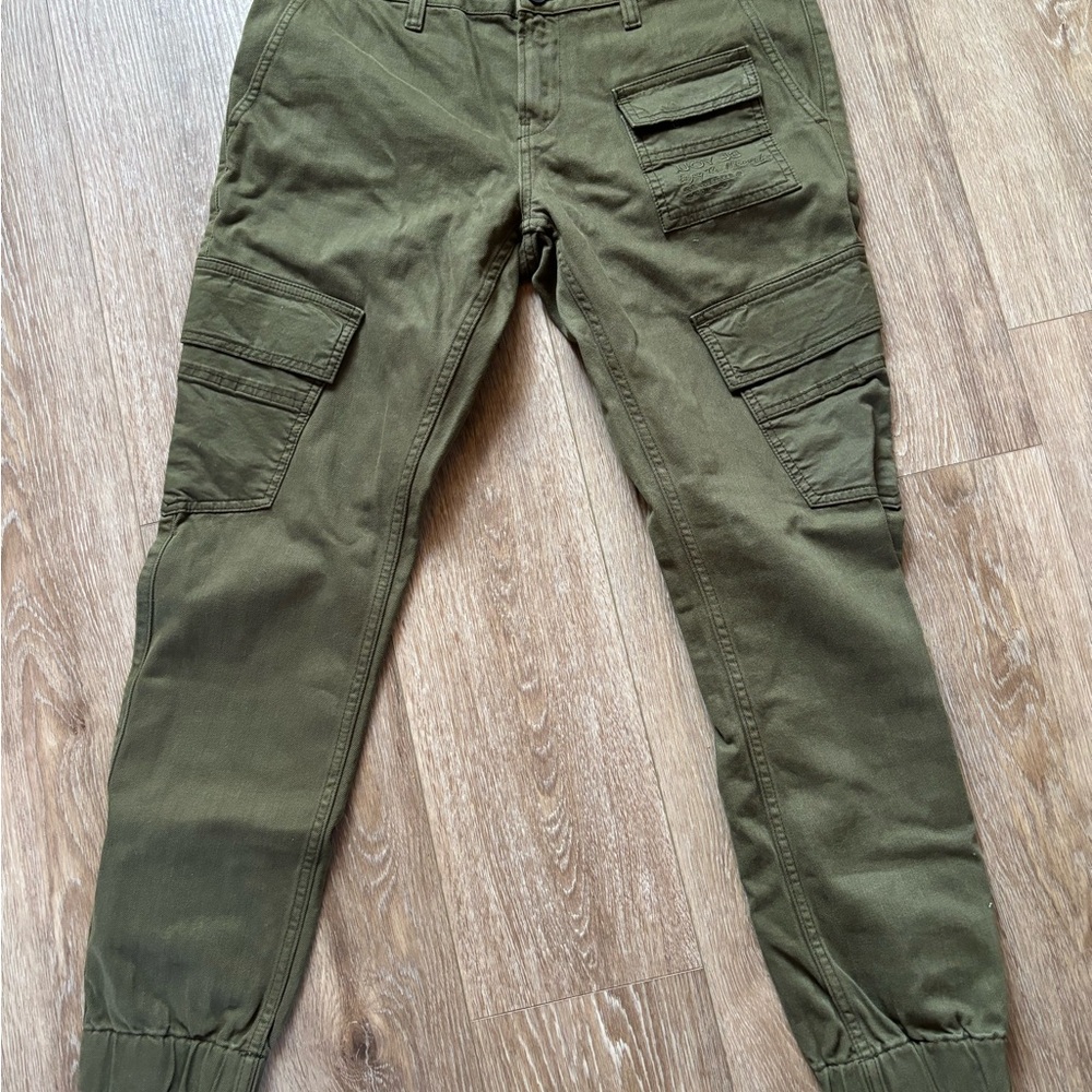 Desigual Green Cargo Pants with Tapered Legs